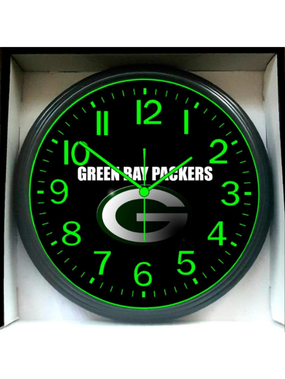 Green Bay Packers Glow In The Dark Wall Clock We Have All Teams New!